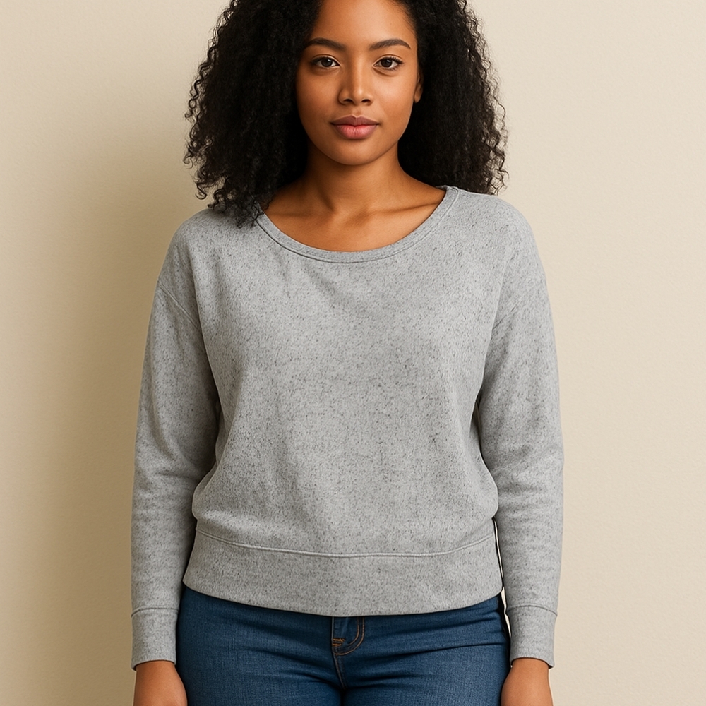 Banana Republic Gray Knit Pullover Sweater Small Soft Lightweight Top